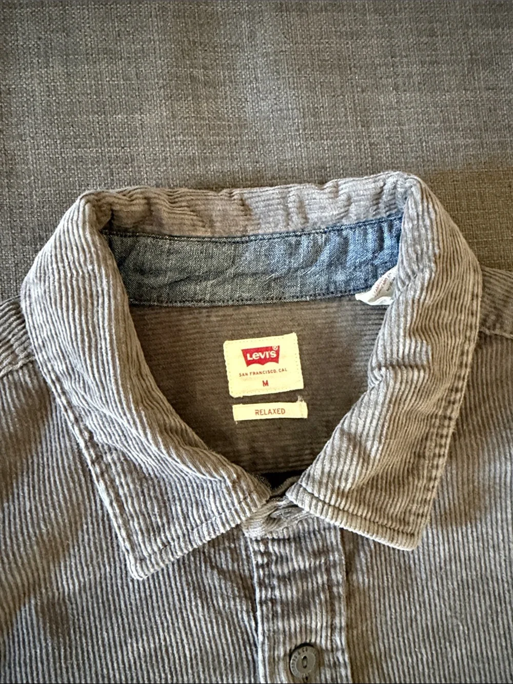 Levi's Light Gray Corduroy Workshirt - Picture 3 of 5